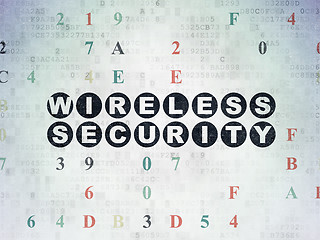 Image showing Safety concept: Wireless Security on Digital Paper background