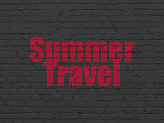 Image showing Tourism concept: Summer Travel on wall background