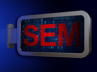 Image showing Marketing concept: SEM on billboard background