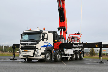 Image showing Volvo FM Truck equipped with Heavy Crane