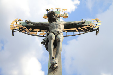 Image showing crucifix and blue sky 