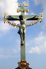 Image showing crucifix and blue sky 