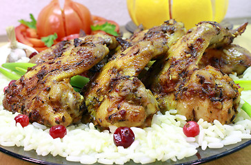 Image showing Fried chicken wings 