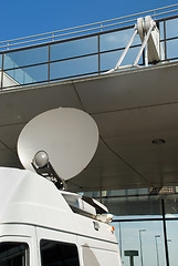 Image showing Media mobile satellite dish