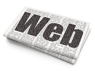 Image showing Web development concept: Web on Newspaper background