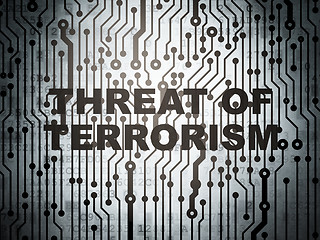 Image showing Politics concept: circuit board with Threat Of Terrorism