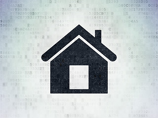 Image showing Finance concept: Home on Digital Paper background