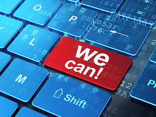 Image showing Finance concept: We Can! on computer keyboard background