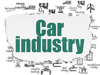 Image showing Industry concept: Car Industry on Torn Paper background