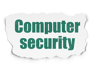 Image showing Security concept: Computer Security on Torn Paper background