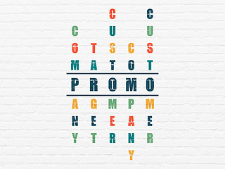 Image showing Advertising concept: Promo in Crossword Puzzle