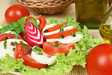 Image showing Tomato and cheese salad