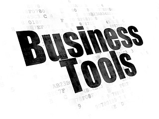 Image showing Finance concept: Business Tools on Digital background