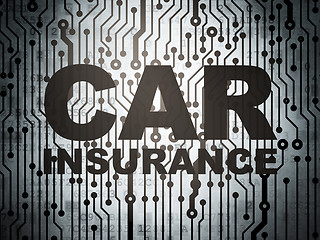 Image showing Insurance concept: circuit board with Car Insurance