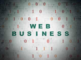 Image showing Web development concept: Web Business on Digital Paper background