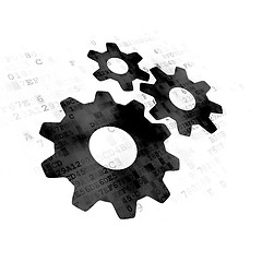 Image showing Business concept: Gears on Digital background