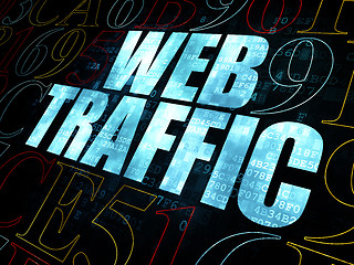 Image showing Web design concept: Web Traffic on Digital background