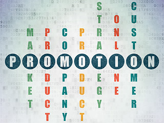 Image showing Advertising concept: Promotion in Crossword Puzzle