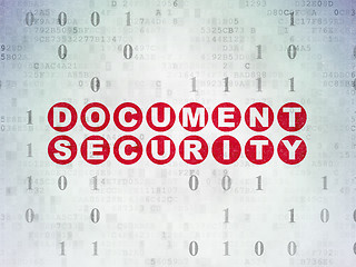 Image showing Safety concept: Document Security on Digital Paper background