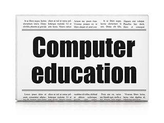 Image showing Education concept: newspaper headline Computer Education