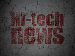 Image showing News concept: Hi-tech News on grunge wall background
