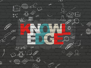 Image showing Learning concept: Knowledge on wall background