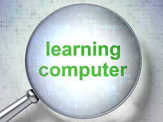 Image showing Education concept: Learning Computer with optical glass