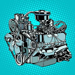 Image showing Retro engine motor