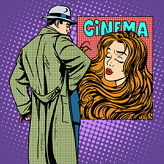 Image showing Man woman poster movie cinema