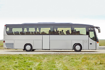 Image showing tour bus staying outdoors