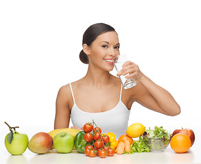 Image showing woman with healthy food