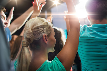 Image showing close up of happy people at concert in night club