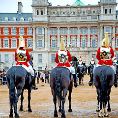 Image showing in london england horse and cavalry for    the queen