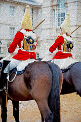 Image showing in london england horse and cavalry for    the queen