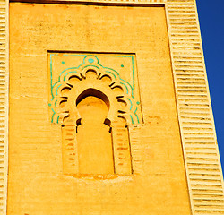 Image showing history in maroc africa  minaret religion and the blue     sky