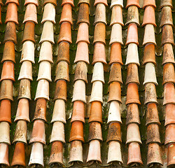 Image showing old moroccan  tile roof in the old city 