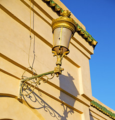 Image showing  street lamp in morocco africa old lantern   the outdoors and de