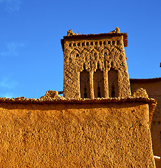 Image showing africa  in histoycal maroc  old construction  and the blue cloud