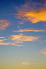 Image showing the sunrise in  colored   and abstract background