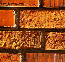 Image showing  wall  brick in the   centre   of cairate varese italy