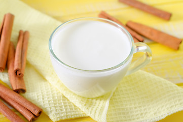 Image showing milk with cinnamon