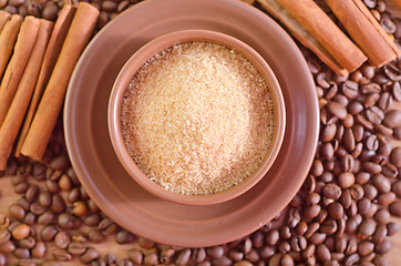Image showing coffee and sugar