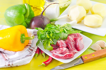 Image showing meat and vegetables