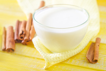 Image showing milk with cinnamon