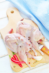 Image showing raw quail