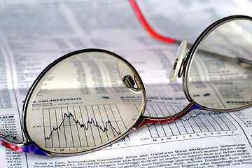 Image showing Business Magazine and glasses