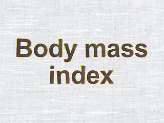 Image showing Healthcare concept: Body Mass Index on fabric texture background