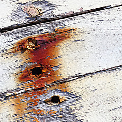 Image showing Old boat with peeling paint background texture