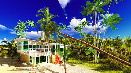 Image showing Beach resort in tropical country