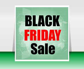 Image showing Black Friday sale inscription design template. Black Friday banner. Vector illustration